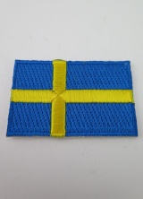 Bild p Sverige flagga broderad