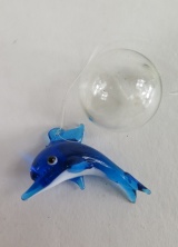 Bild p Glas delfin med bubbla