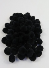 Bild p PomPoms svarta 10mm