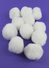 Produktbild p PomPoms vit 40mm